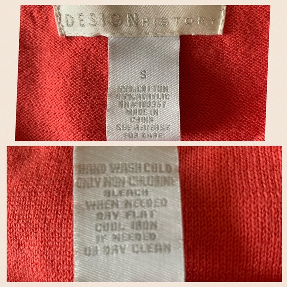 Design History Coral Cardigan Crocheted Buttons S - Picture 6 of 6